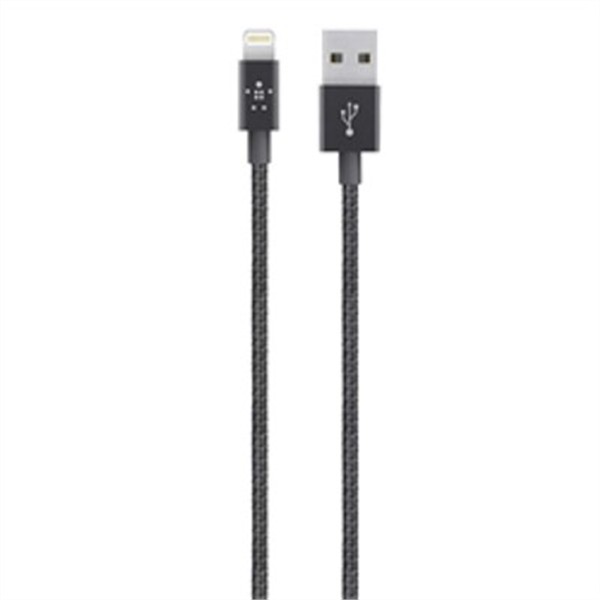 Belkin Premium Lightning Charge/Sync Cable 1.2M Metallic Black
